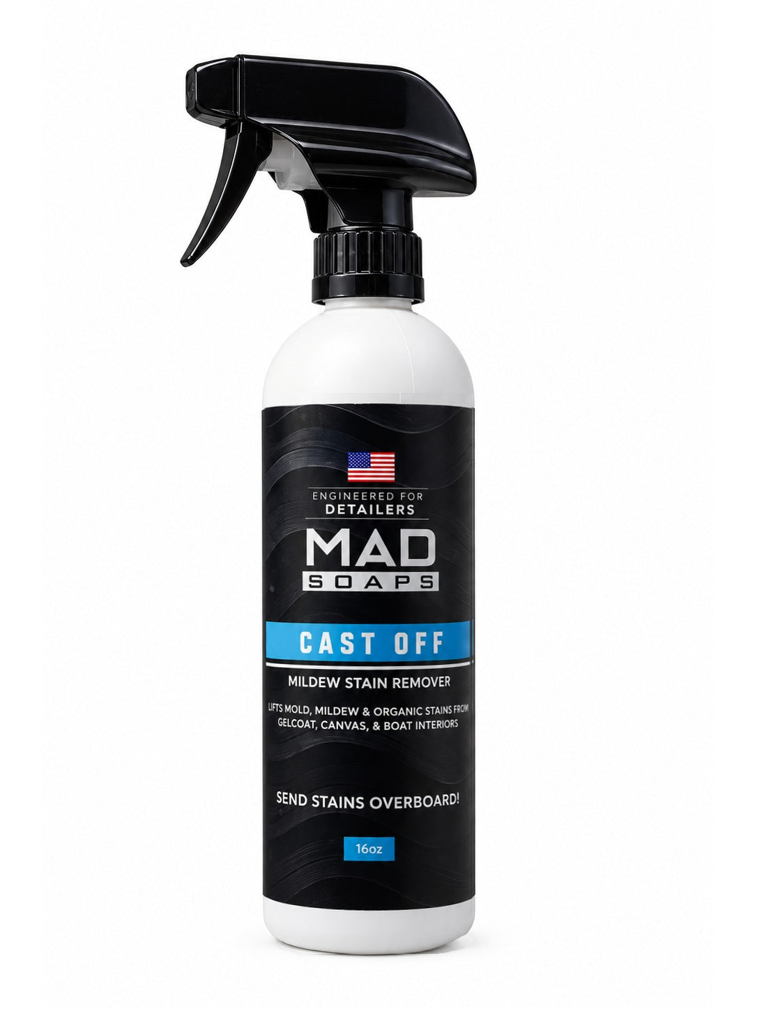 Cast Off Mold & Mildew Stain Remover 16 oz in the white bottle